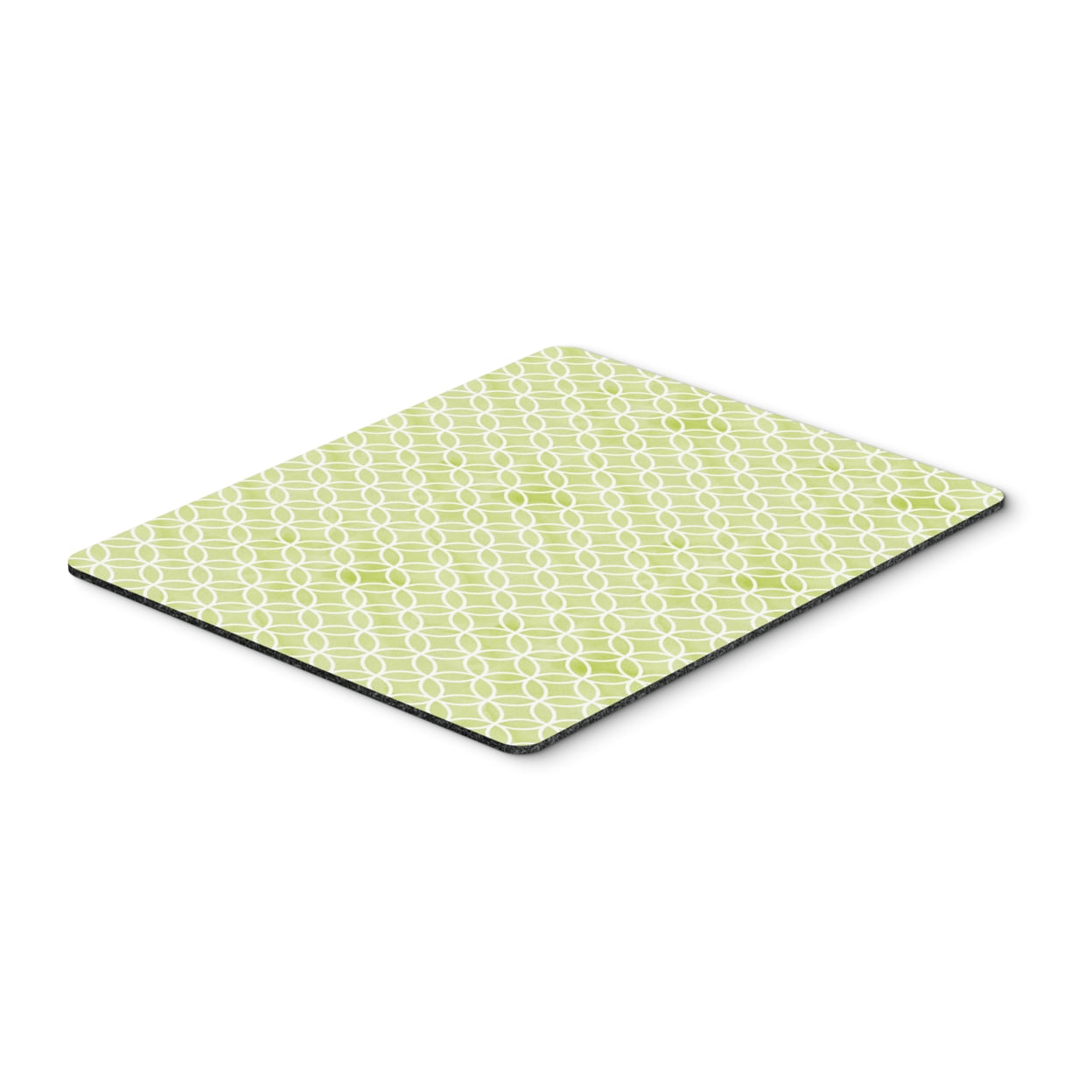 Gemoetric Circles on Green Watercolor Mouse Pad, Hot Pad or Trivet