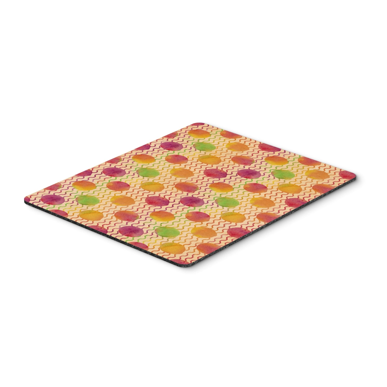 Watercolor Rainbow Dots & Sqiggles Mouse Pad, Hot Pad or Trivet