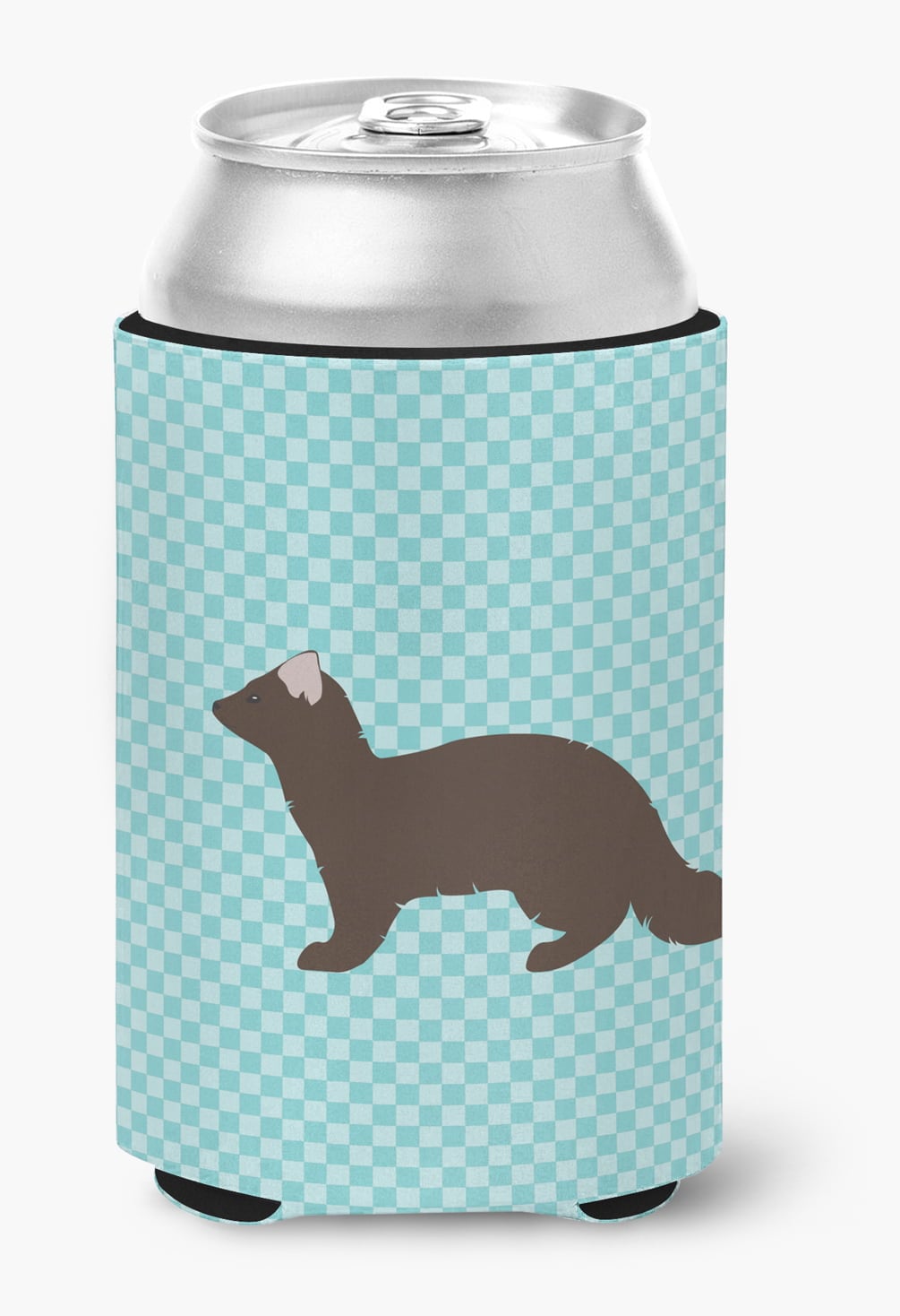 BB8043CC Sable Marten Blue Check Can or Bottle Hugger