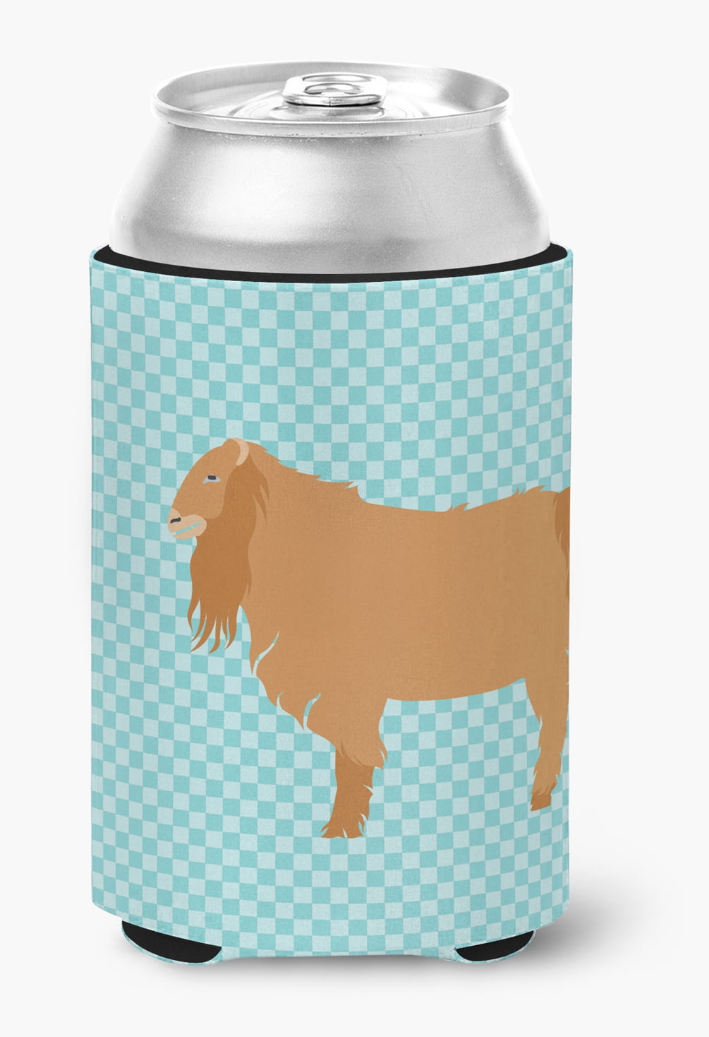 BB8059CC American Lamancha Goat Blue Check Can or Bottle Hugger