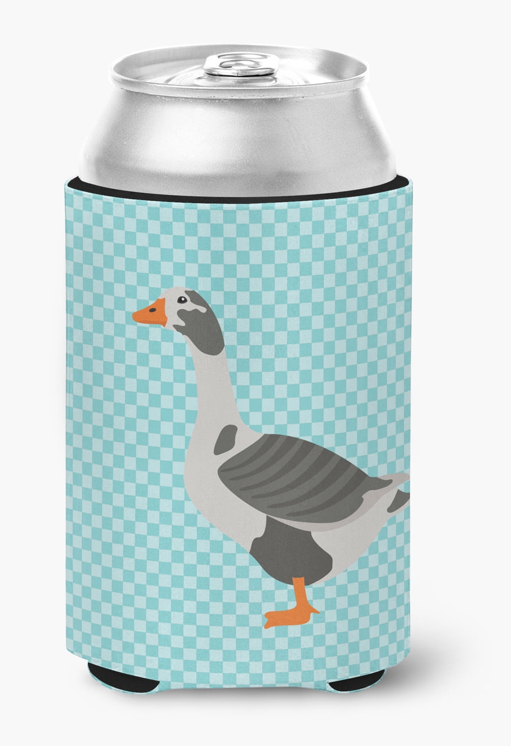 West of England Goose Blue Check Can or Bottle Hugger