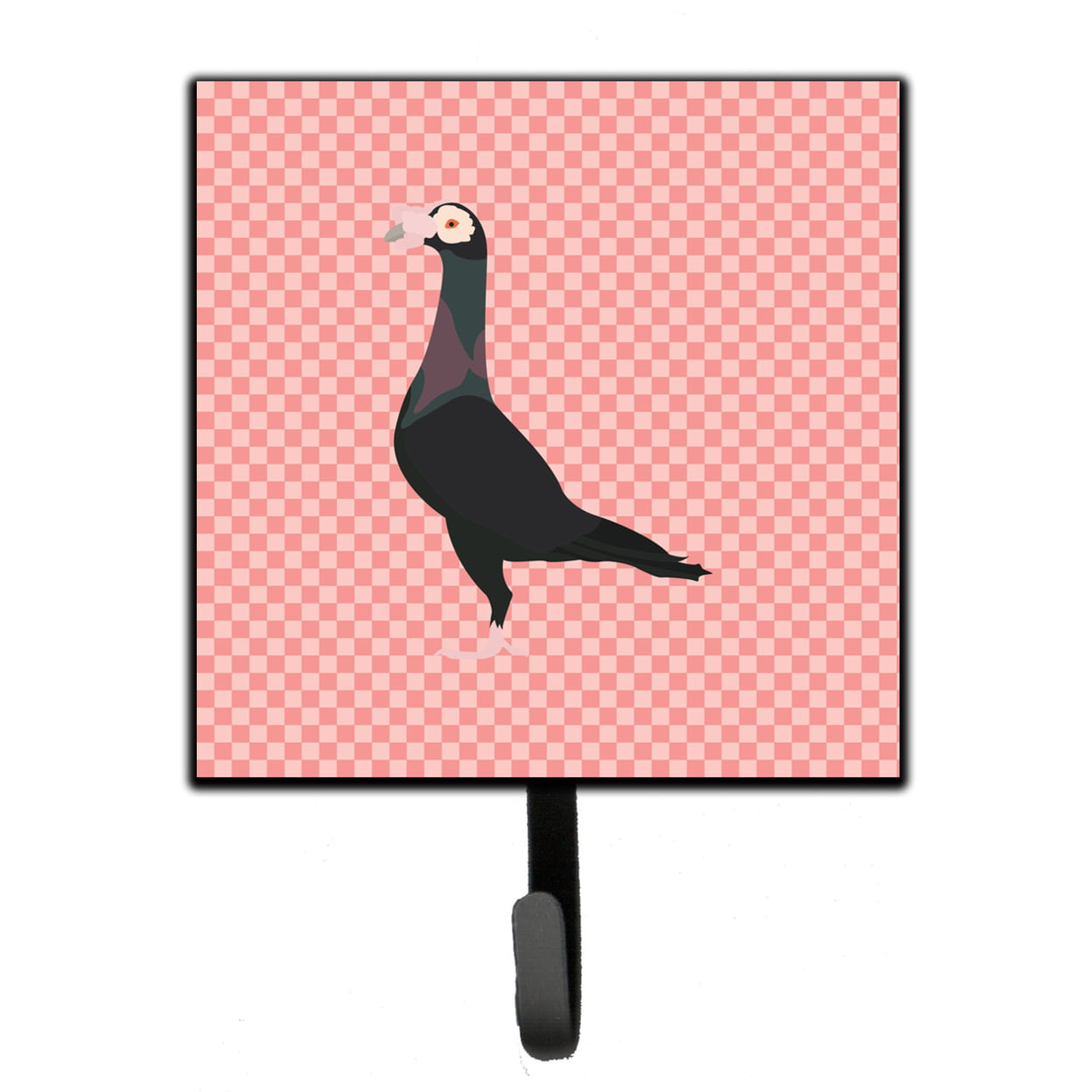 English Carrier Pigeon Pink Check Leash or Key Holder