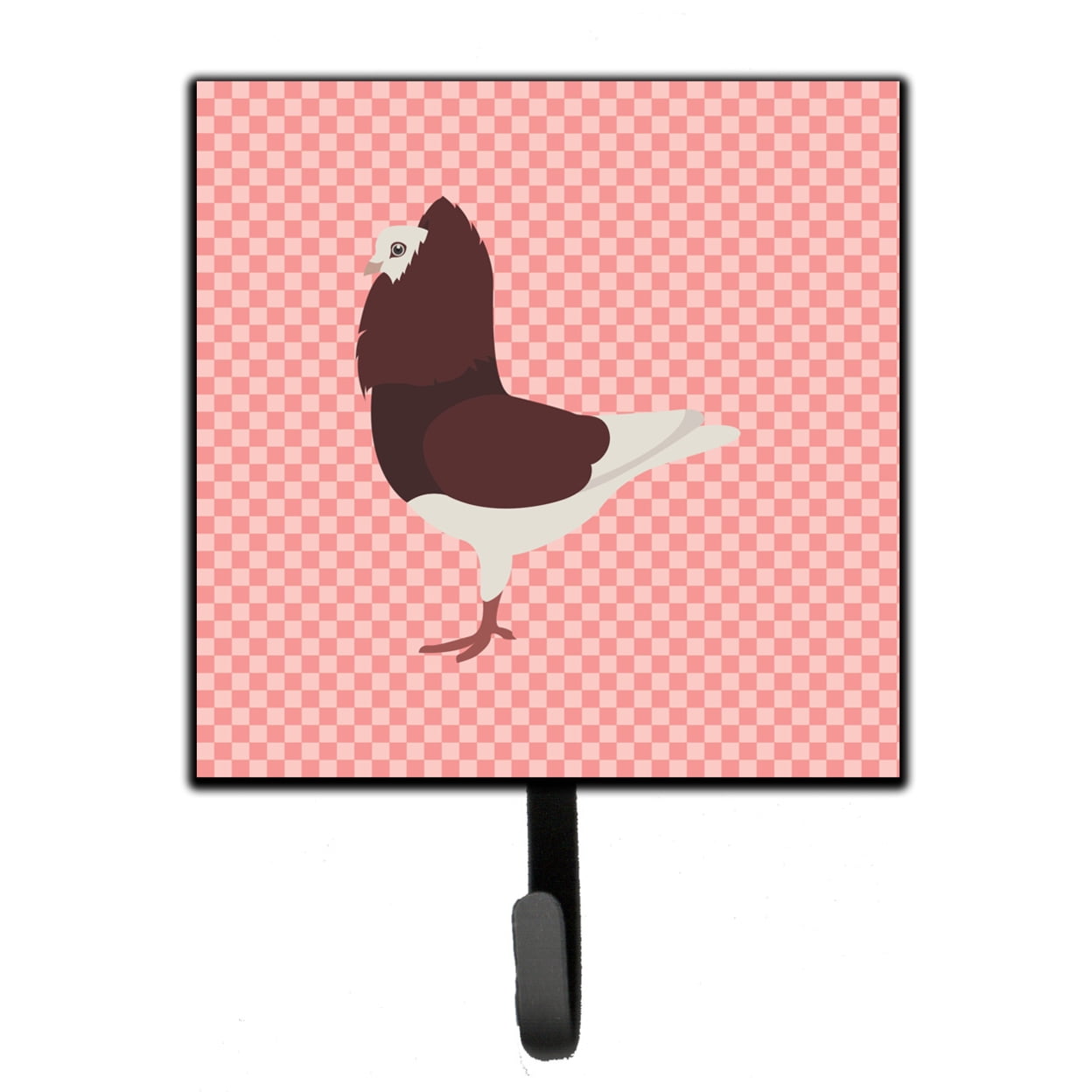 Capuchin Red Pigeon Pink Check Leash or Key Holder