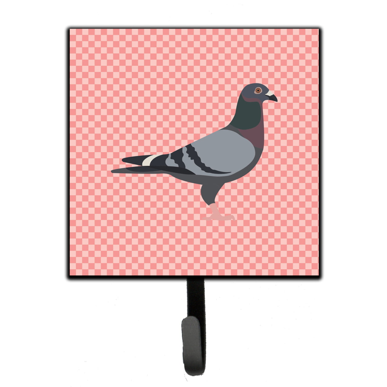 Racing Pigeon Pink Check Leash or Key Holder