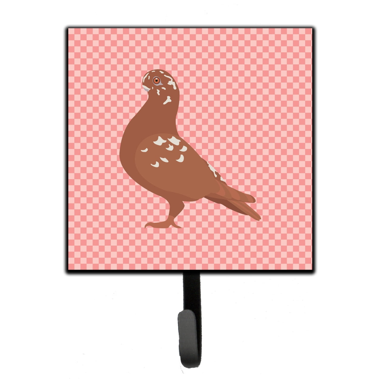 African Owl Pigeon Pink Check Leash or Key Holder