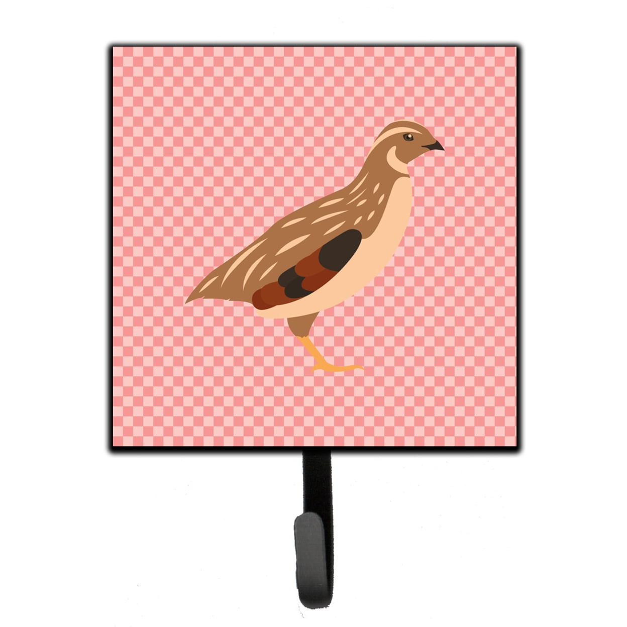 Golden Phoenix Quail Pink Check Leash or Key Holder