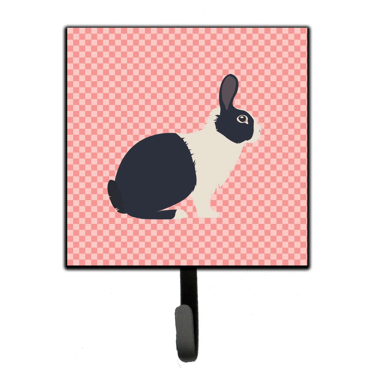 Dutch Rabbit Pink Check Leash or Key Holder