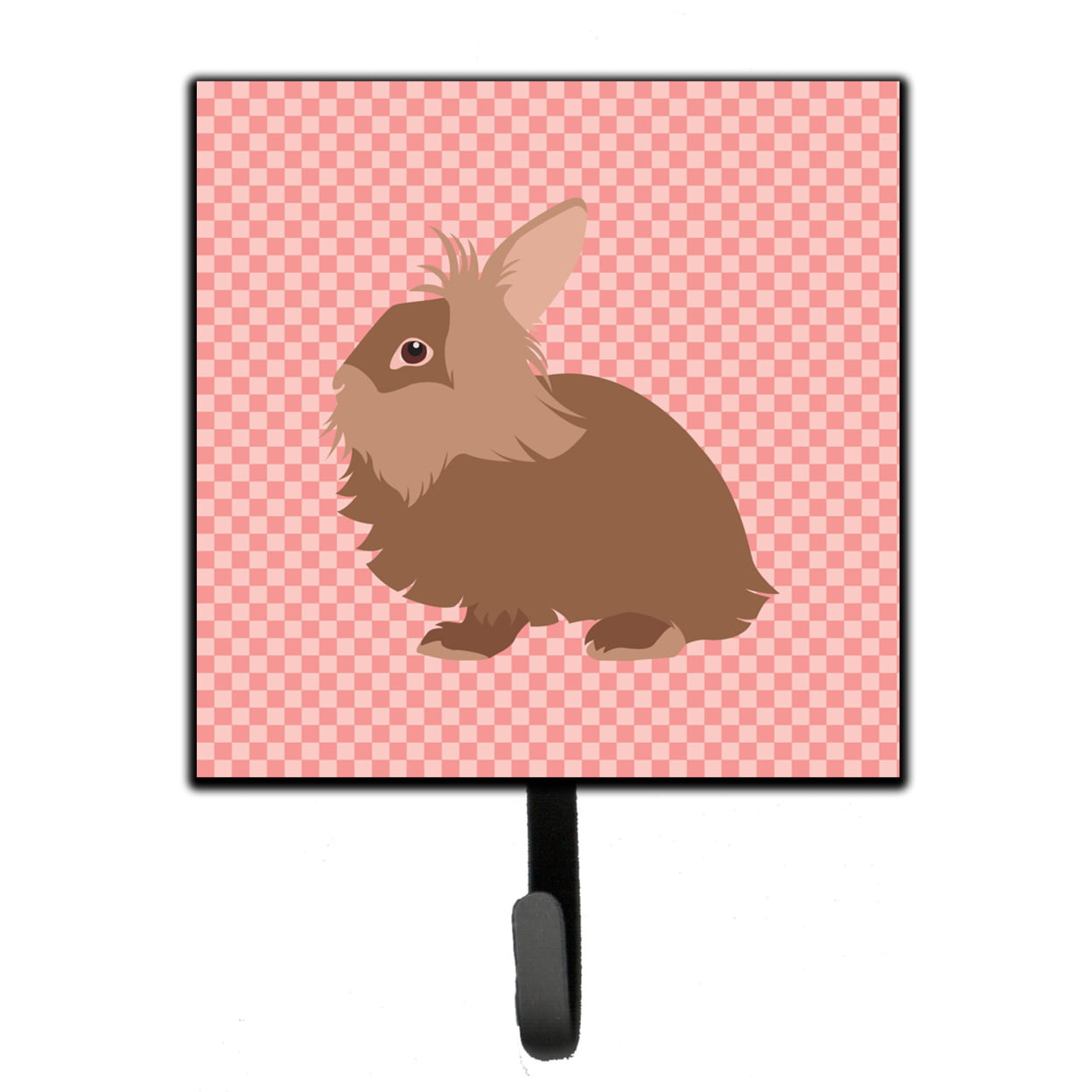Lionhead Rabbit Pink Check Leash or Key Holder