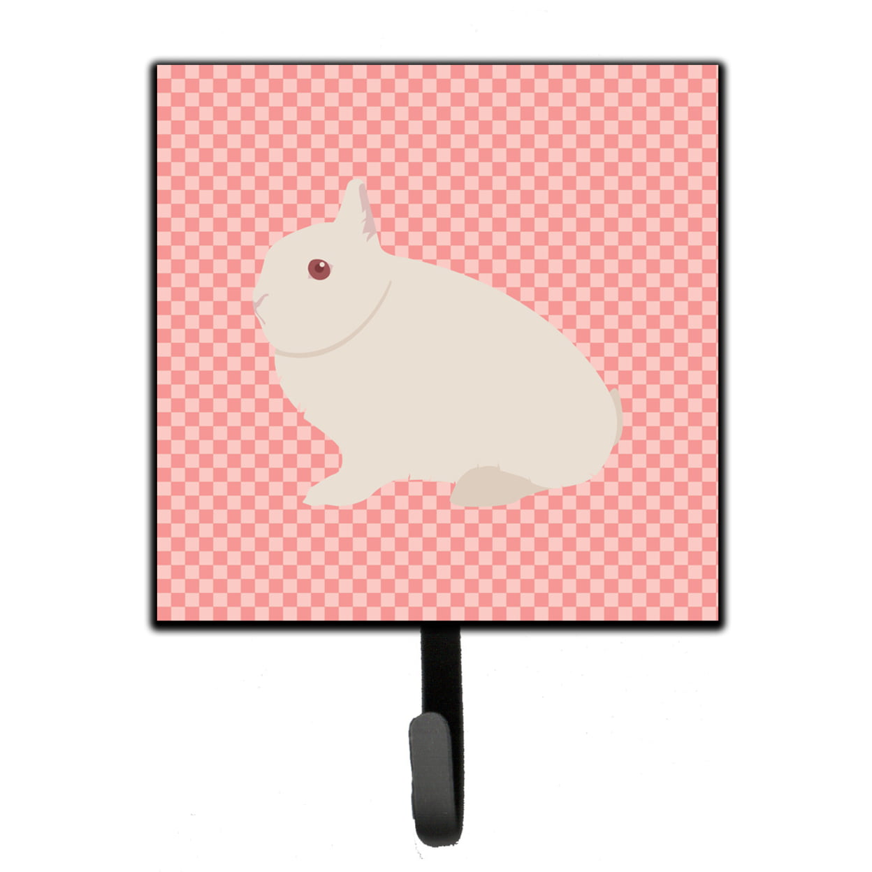 Hermelin Rabbit Pink Check Leash or Key Holder