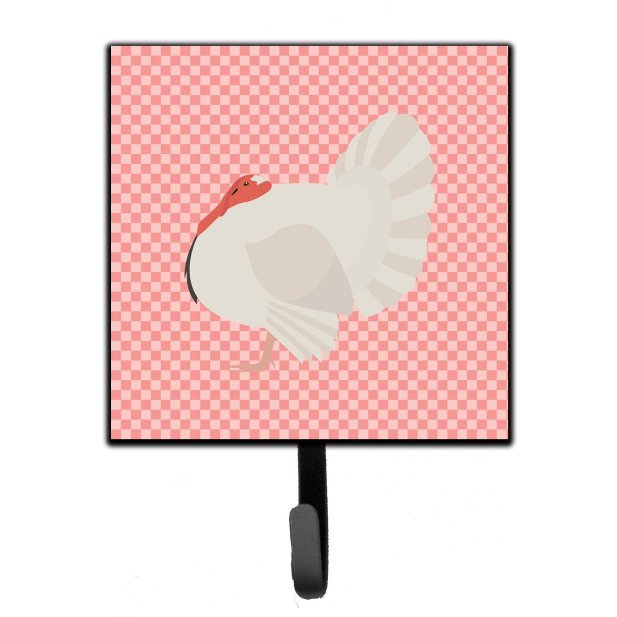 Picture of Carolines Treasures BB7983SH4 White Holland Turkey Pink Check Leash or Key Holder