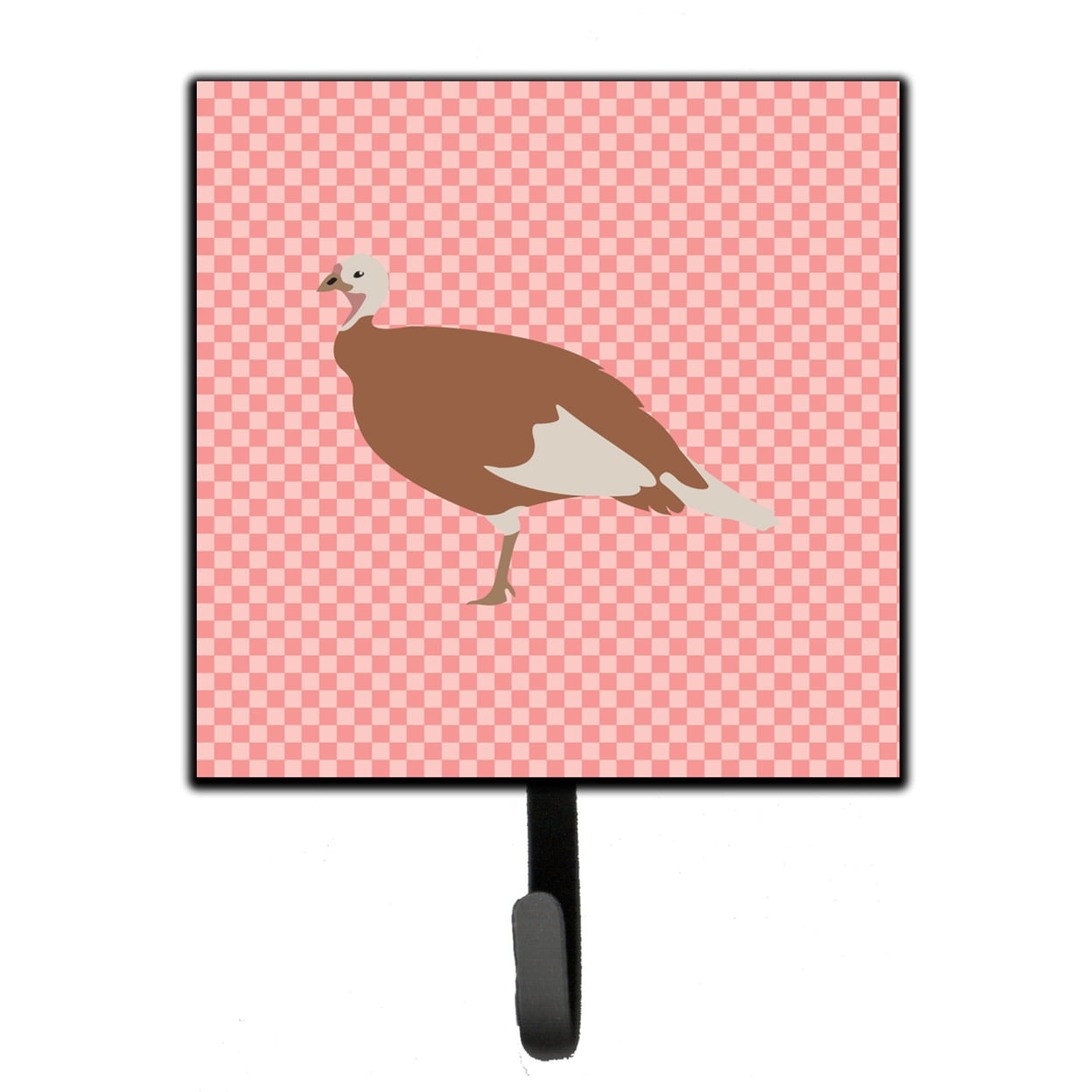 Jersey Buff Turkey Hen Pink Check Leash or Key Holder