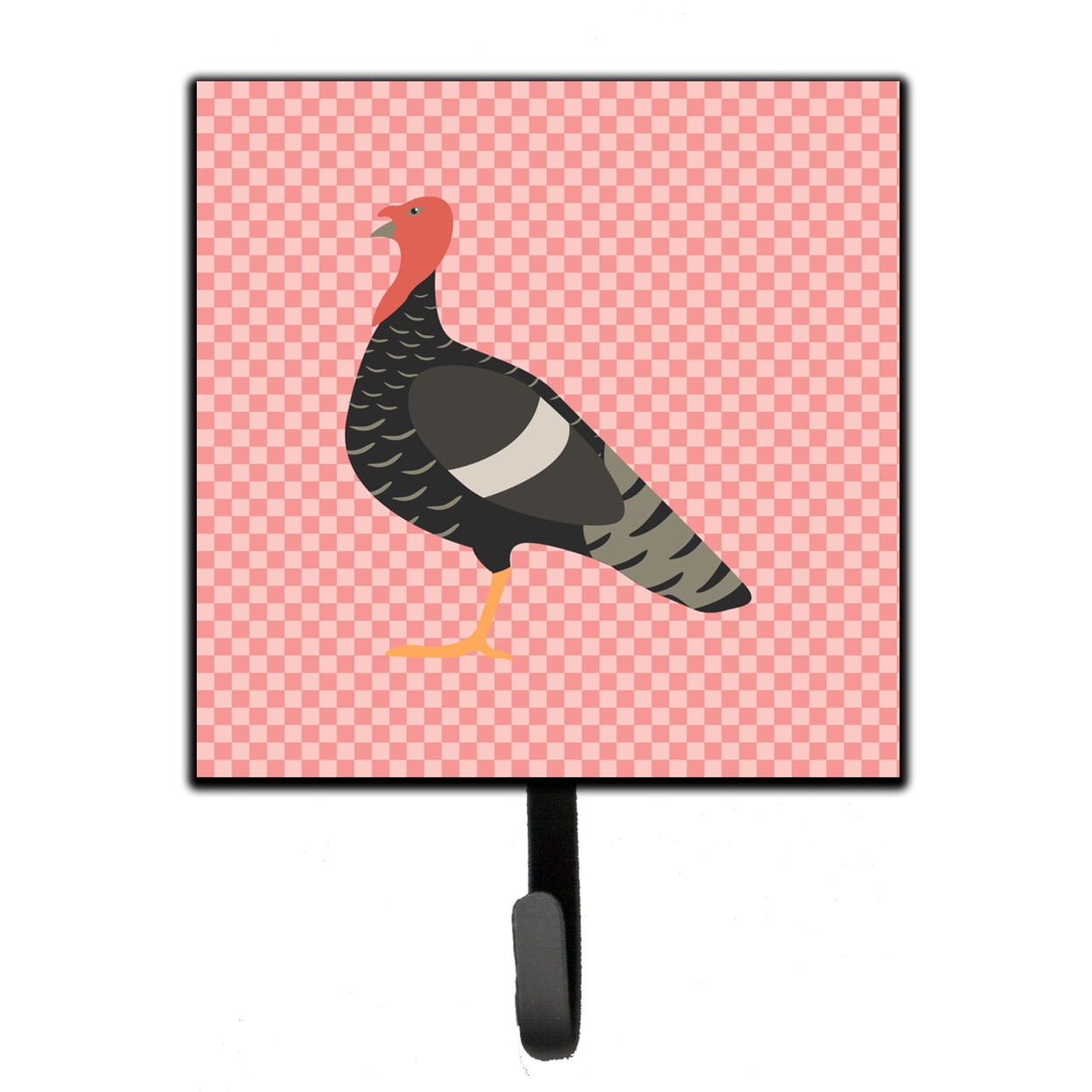 Marragansett Turkey Pink Check Leash or Key Holder - Pink Check