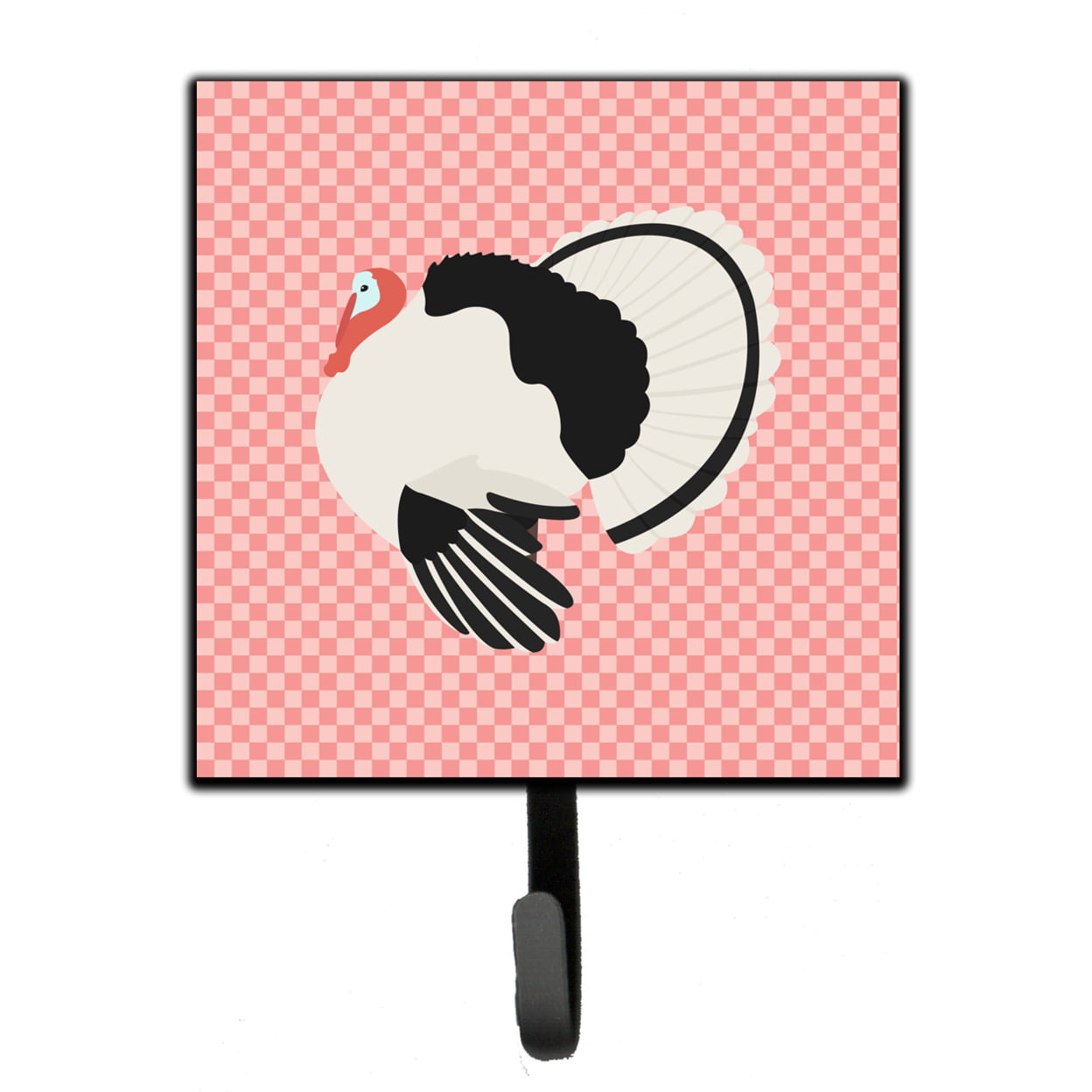 Royal Palm Turkey Pink Check Leash or Key Holder