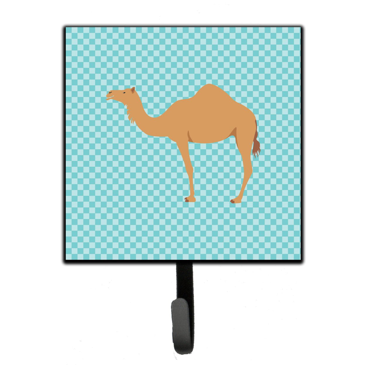 Arabian Camel Dromedary Blue Check Leash or Key Holder