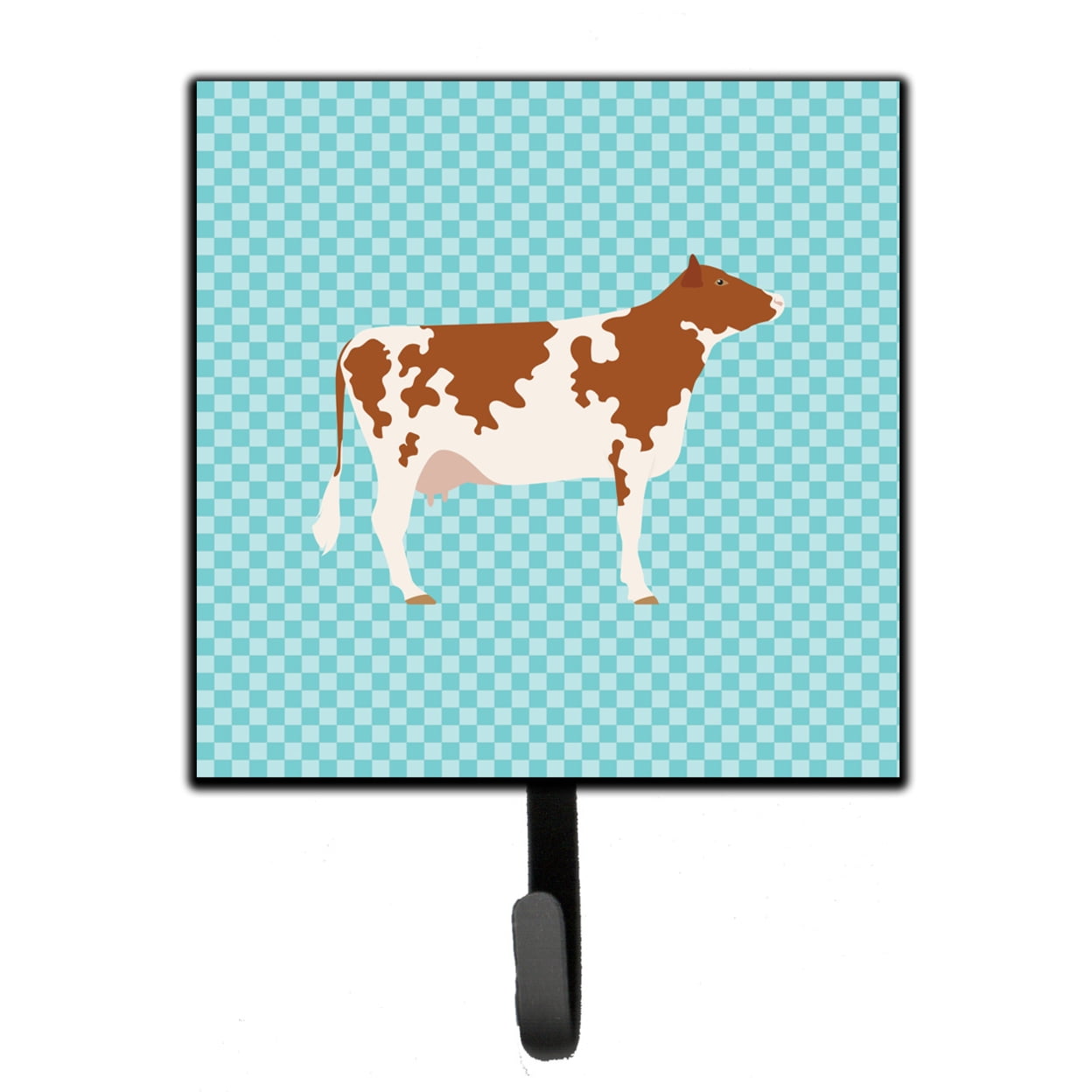 Ayrshire Cow Blue Check Leash or Key Holder