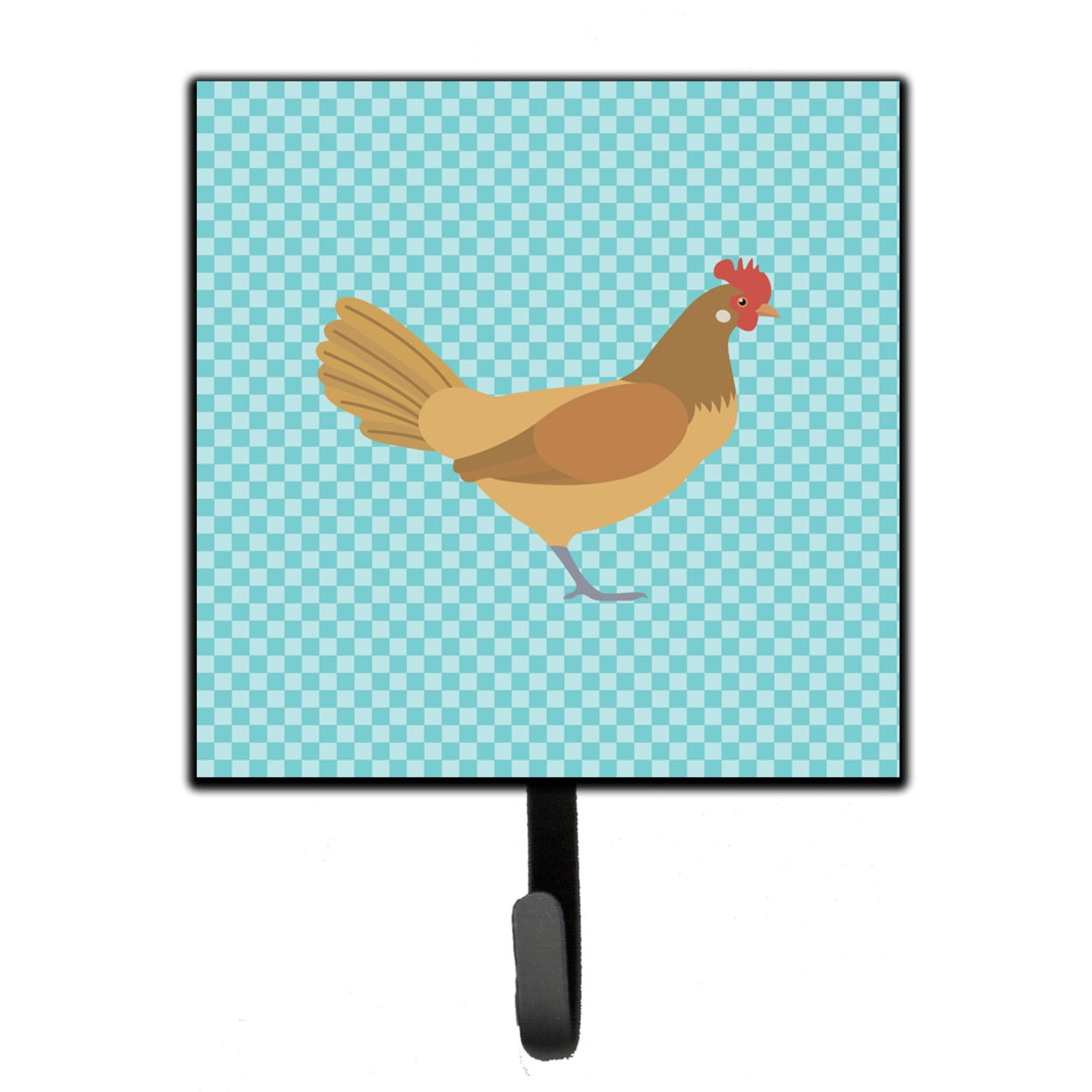 Frisian Friesian Chicken Blue Check Leash or Key Holder