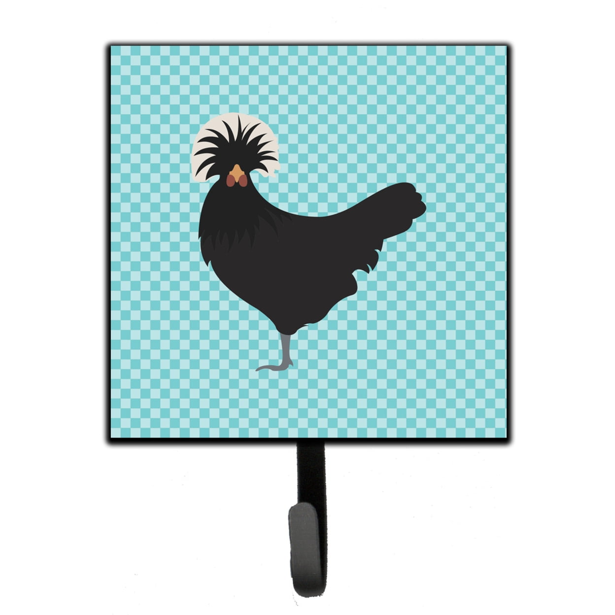 Polish Poland Chicken Blue Check Leash or Key Holder