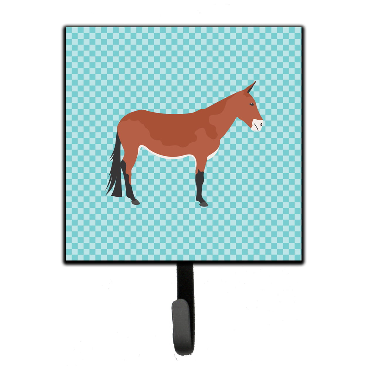 Mule Blue Check Leash or Key Holder