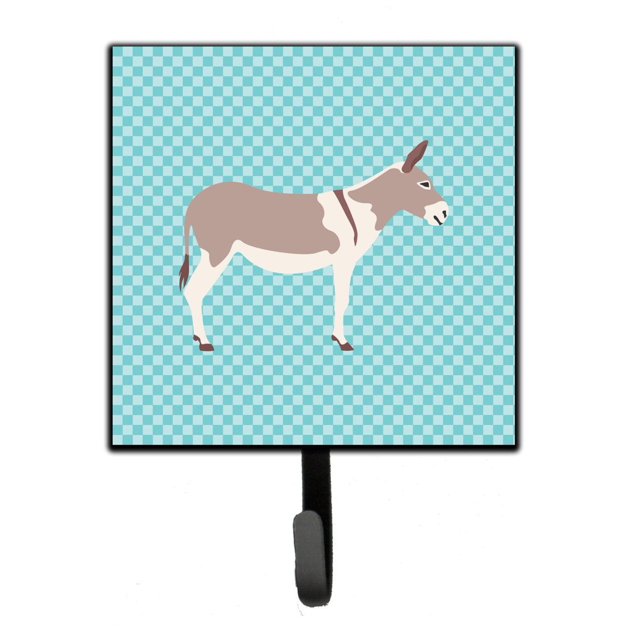Australian Teamster Donkey Blue Check Leash or Key Holder