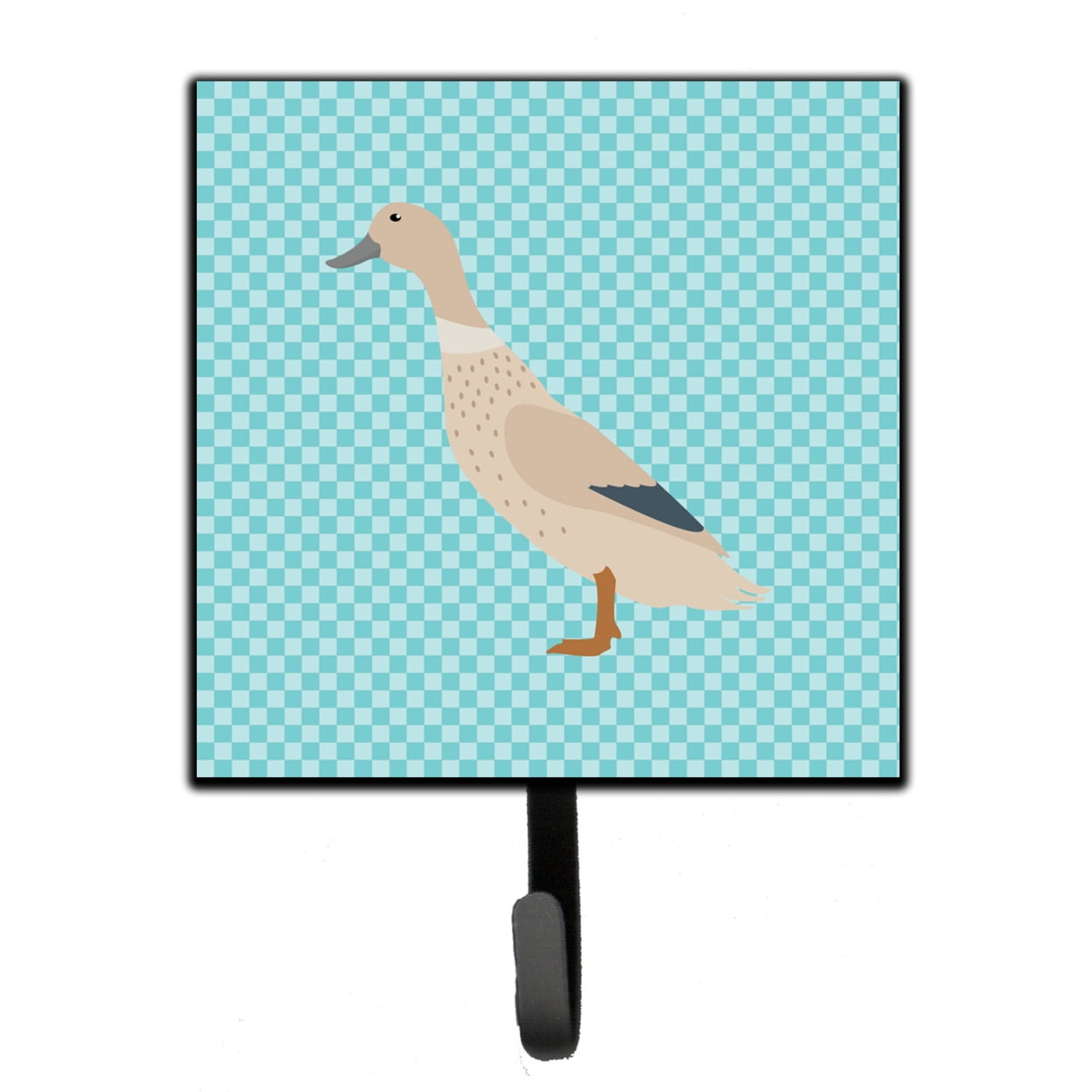 West Harlequin Duck Blue Check Leash or Key Holder