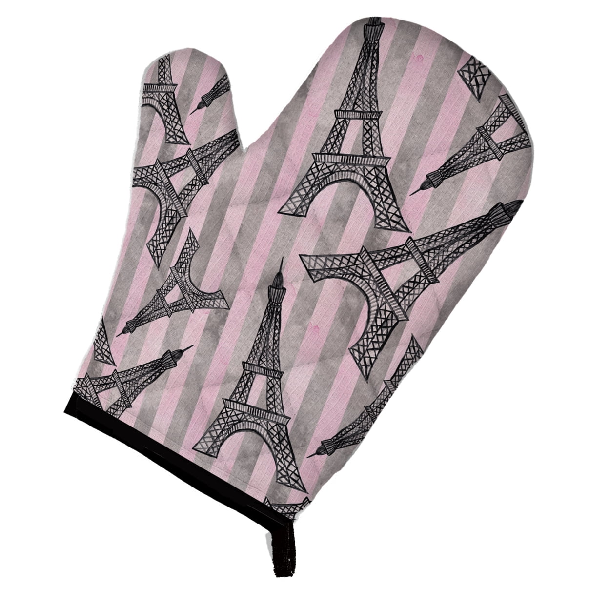 Watercolor Eiffel Tower & Stripes Oven Mitt
