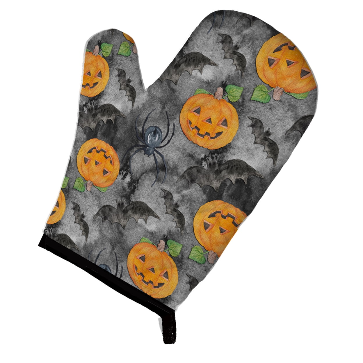 Watecolor Halloween Jack-O-Lantern Bats Oven Mitt