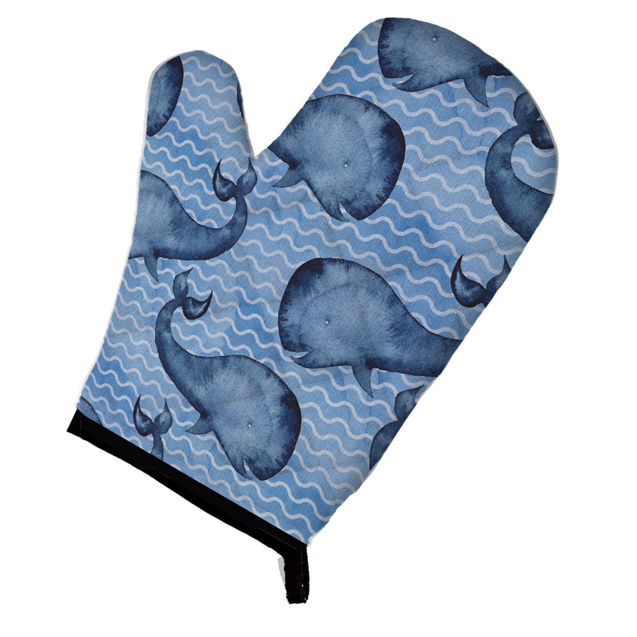 Beach Watercolor Whales Oven Mitt