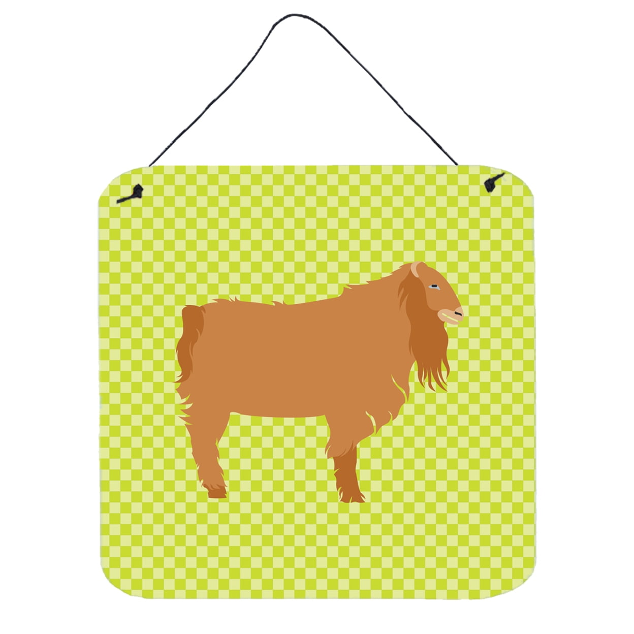 Picture of Carolines Treasures BB7711DS66 American Lamancha Goat Green Wall or Door Hanging Prints, 6 x 6 in.
