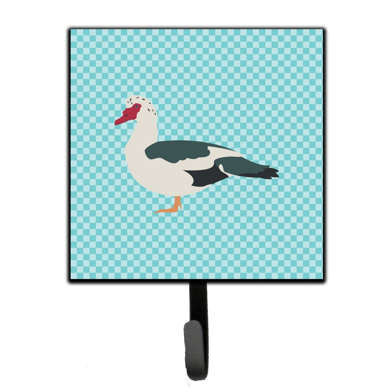 Muscovy Duck Blue Check Leash or Key Holder