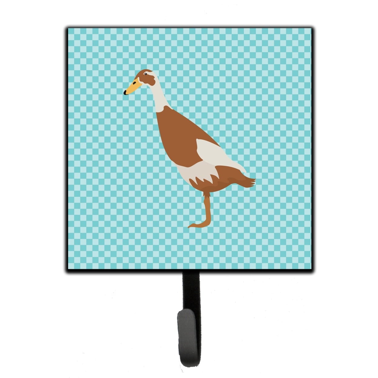 BB8039SH4 Indian Runner Duck Blue Check Leash or Key Holder