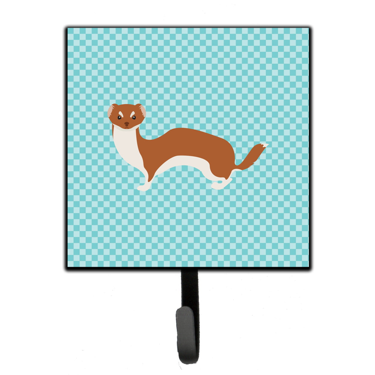 Weasel Blue Check Leash or Key Holder