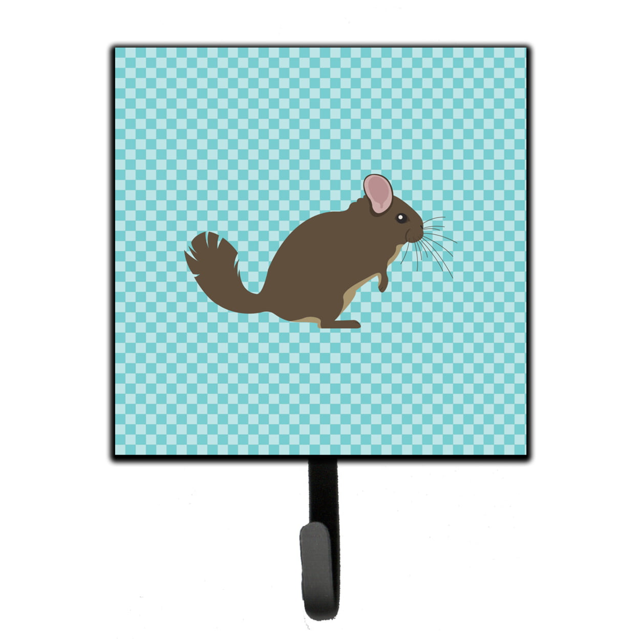 Chinchilla Blue Check Leash or Key Holder