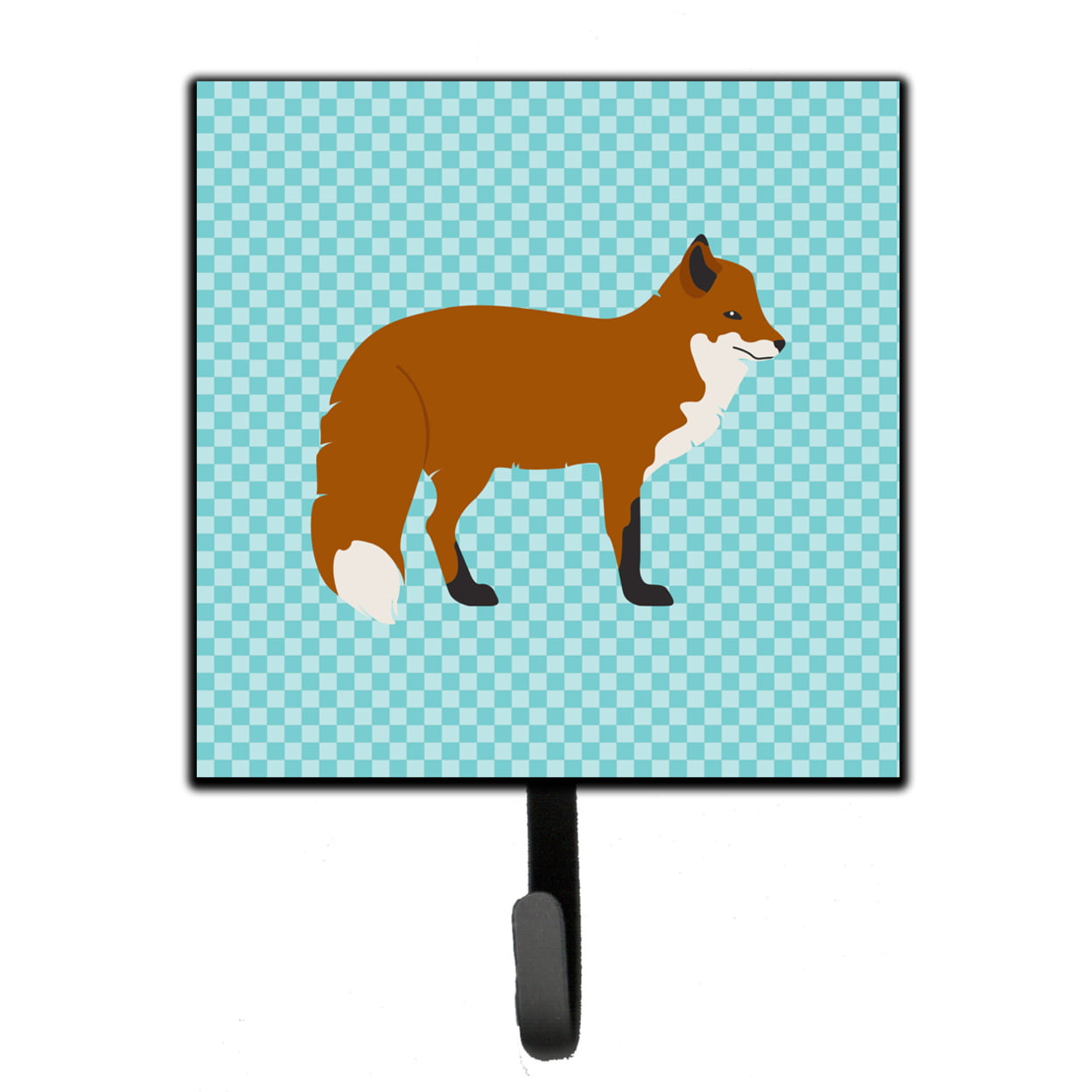 Red Fox Blue Check Leash or Key Holder