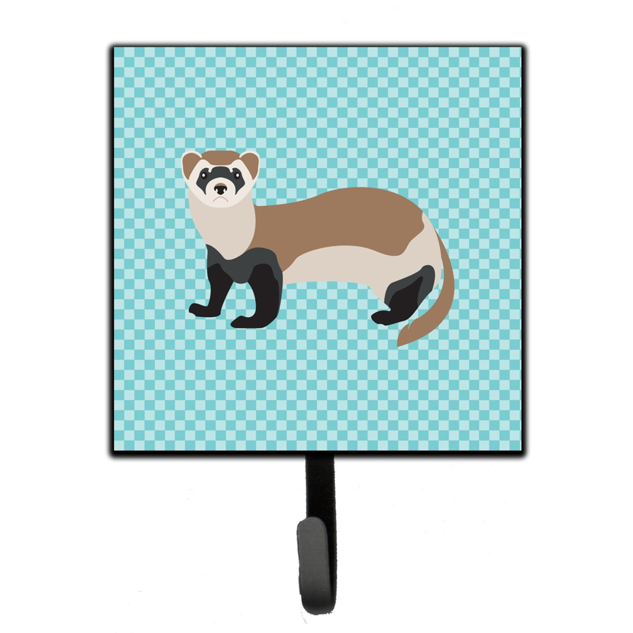 BB8052SH4 Ferret Blue Check Leash or Key Holder