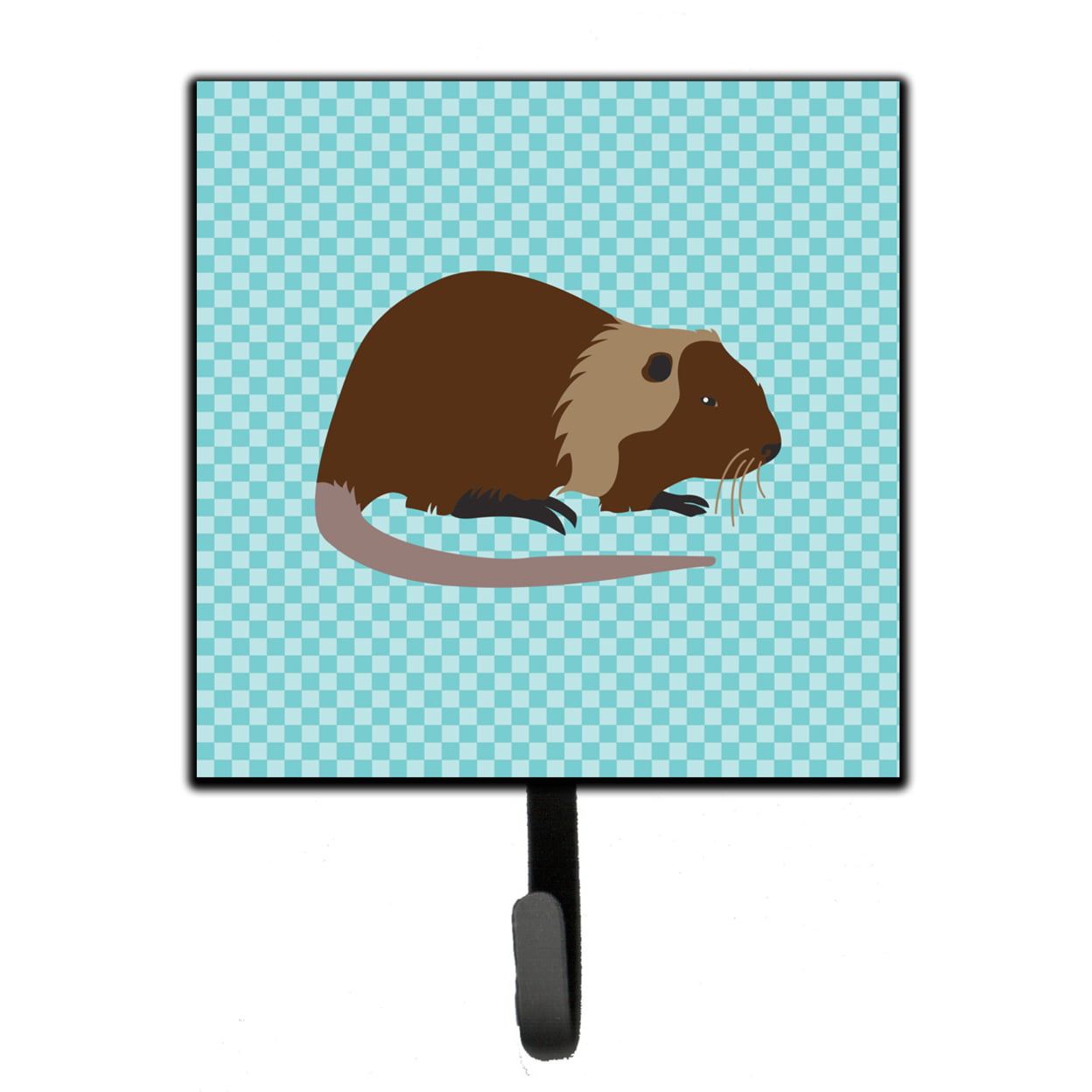 Coypu Nutria River Rat Blue Check Leash or Key Holder