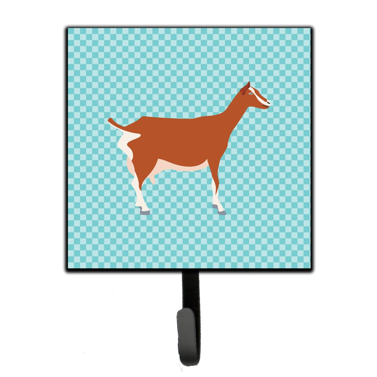 Toggenburger Goat Blue Check Leash or Key Holder