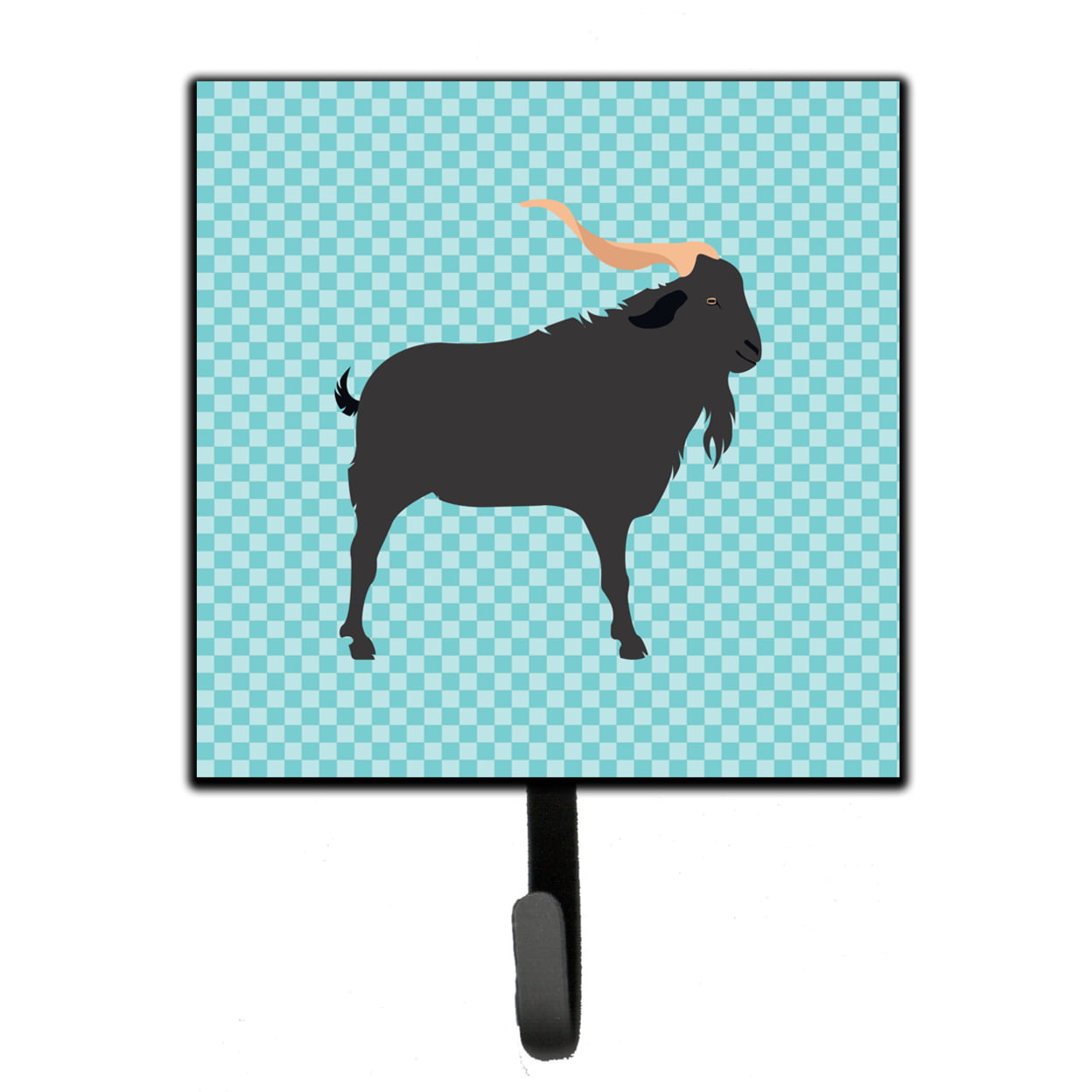 Verata Goat Blue Check Leash or Key Holder