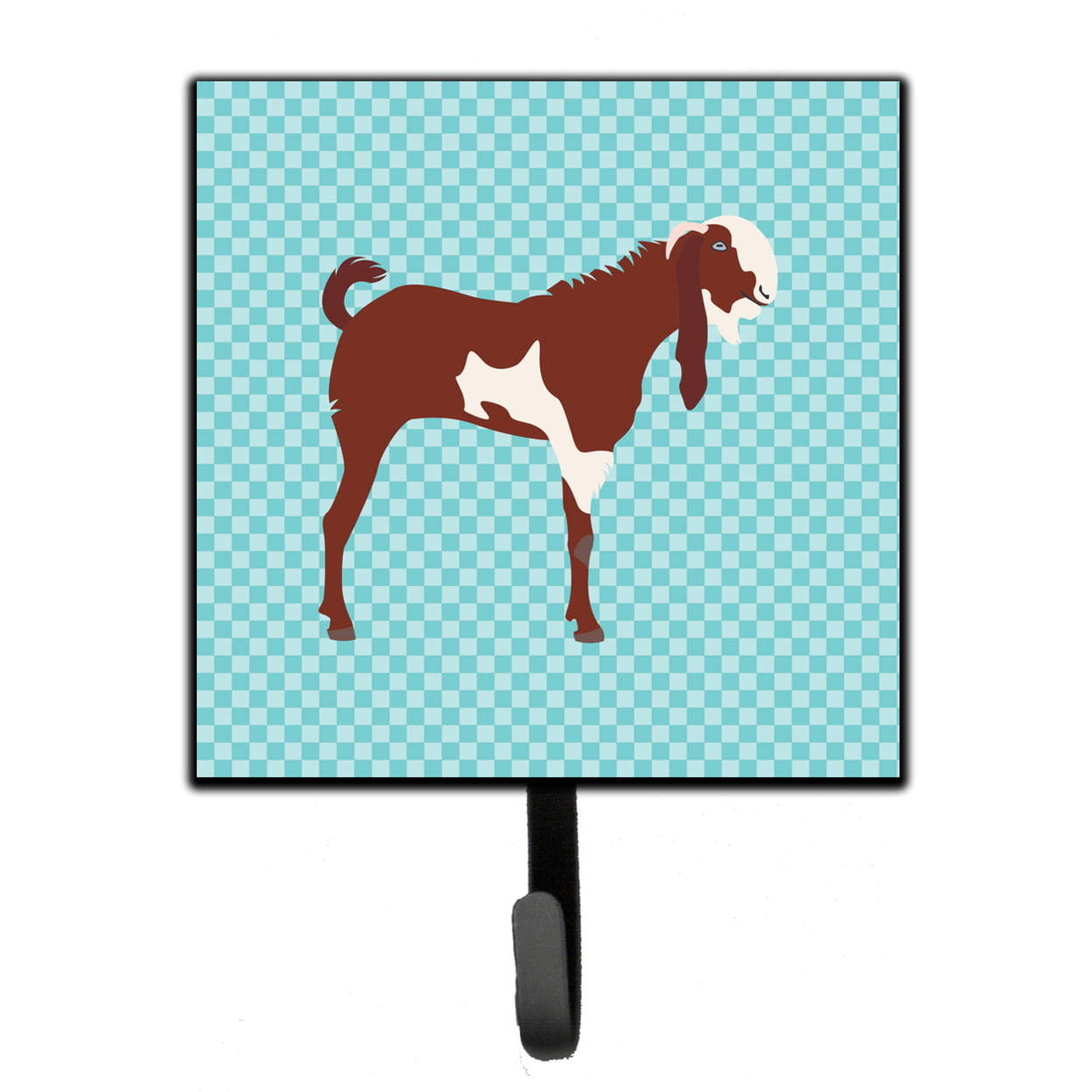 Jamnapari Goat Blue Check Leash or Key Holder