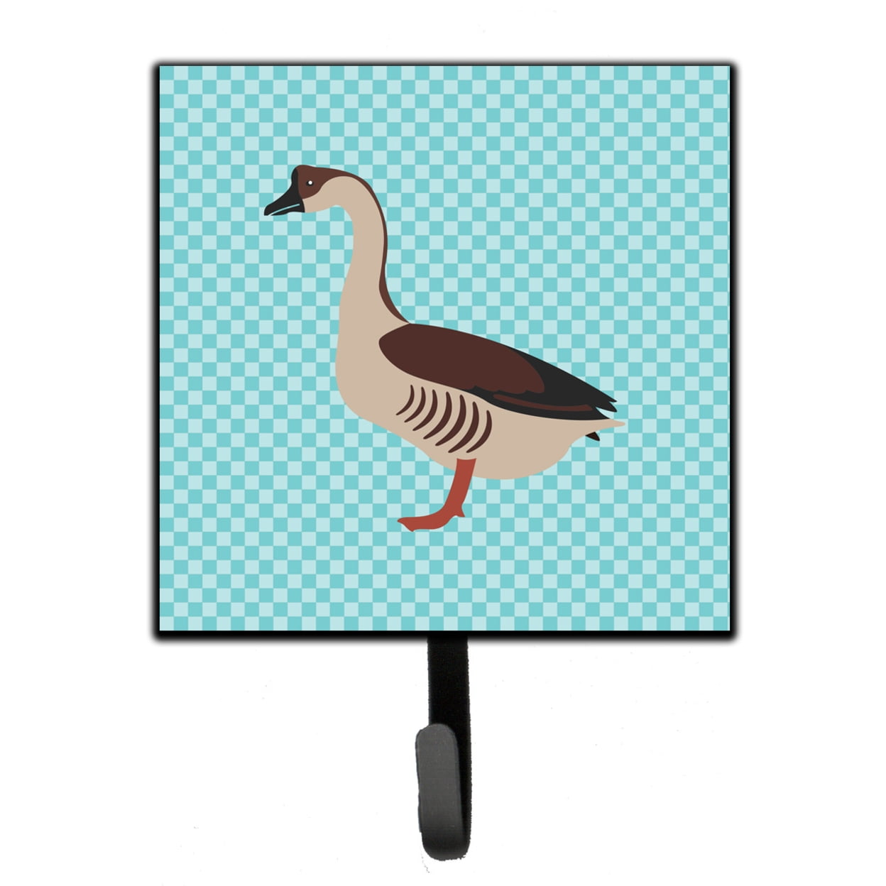 Chinese Goose Blue Check Leash or Key Holder