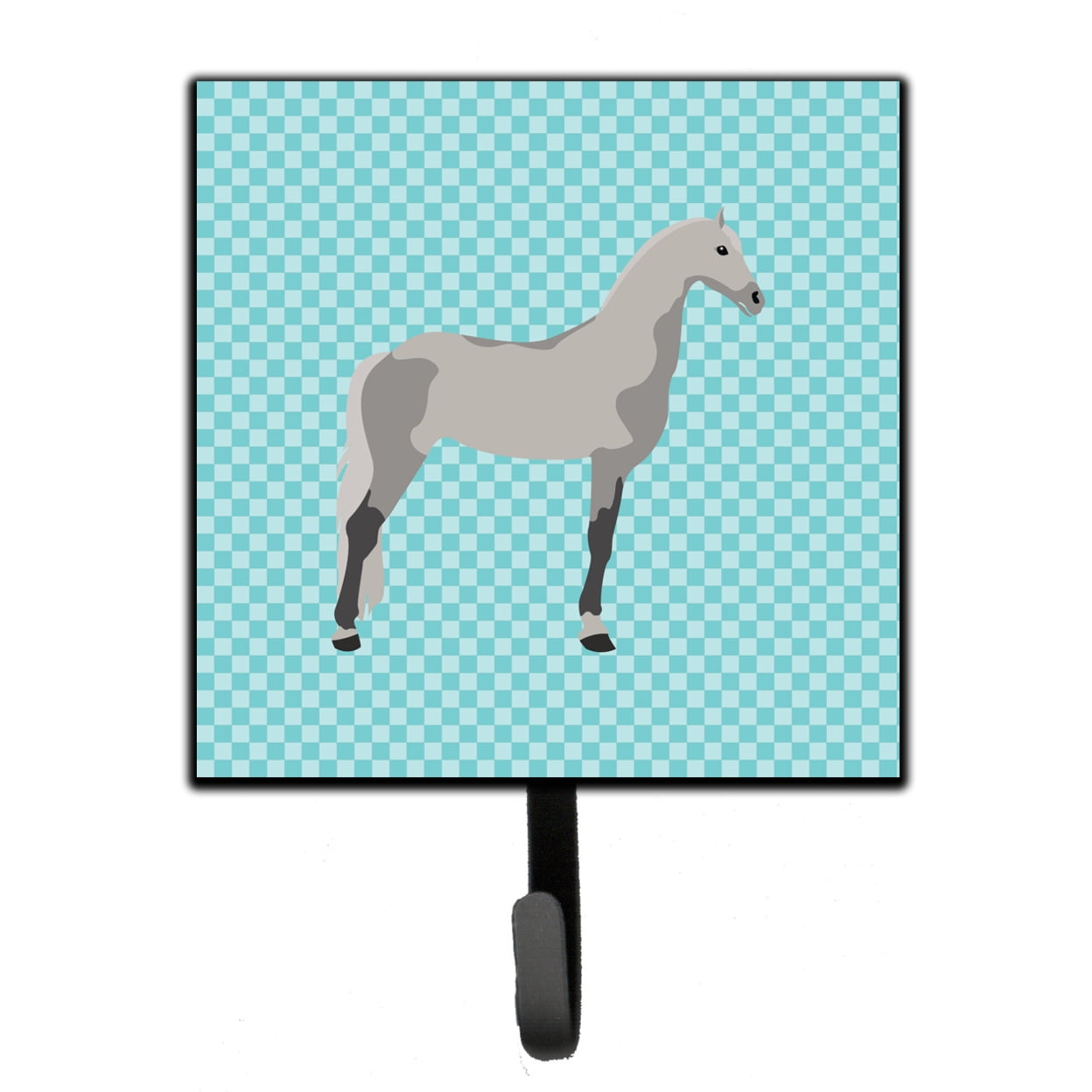 Orlov Trotter Horse Blue Check Leash or Key Holder