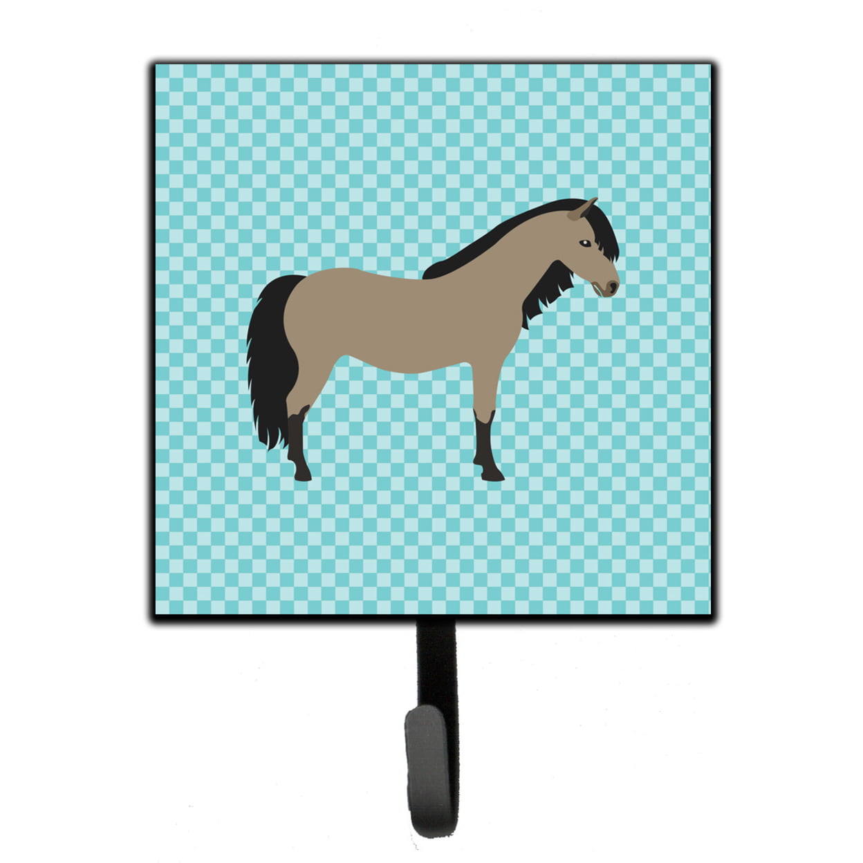 Welsh Pony Horse Blue Check Leash or Key Holder