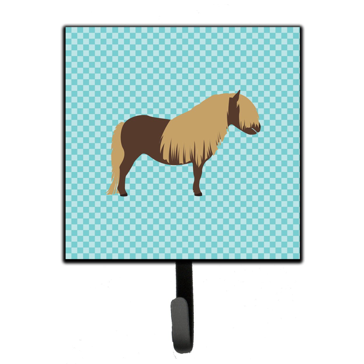 Shetland Pony Horse Blue Check Leash or Key Holder