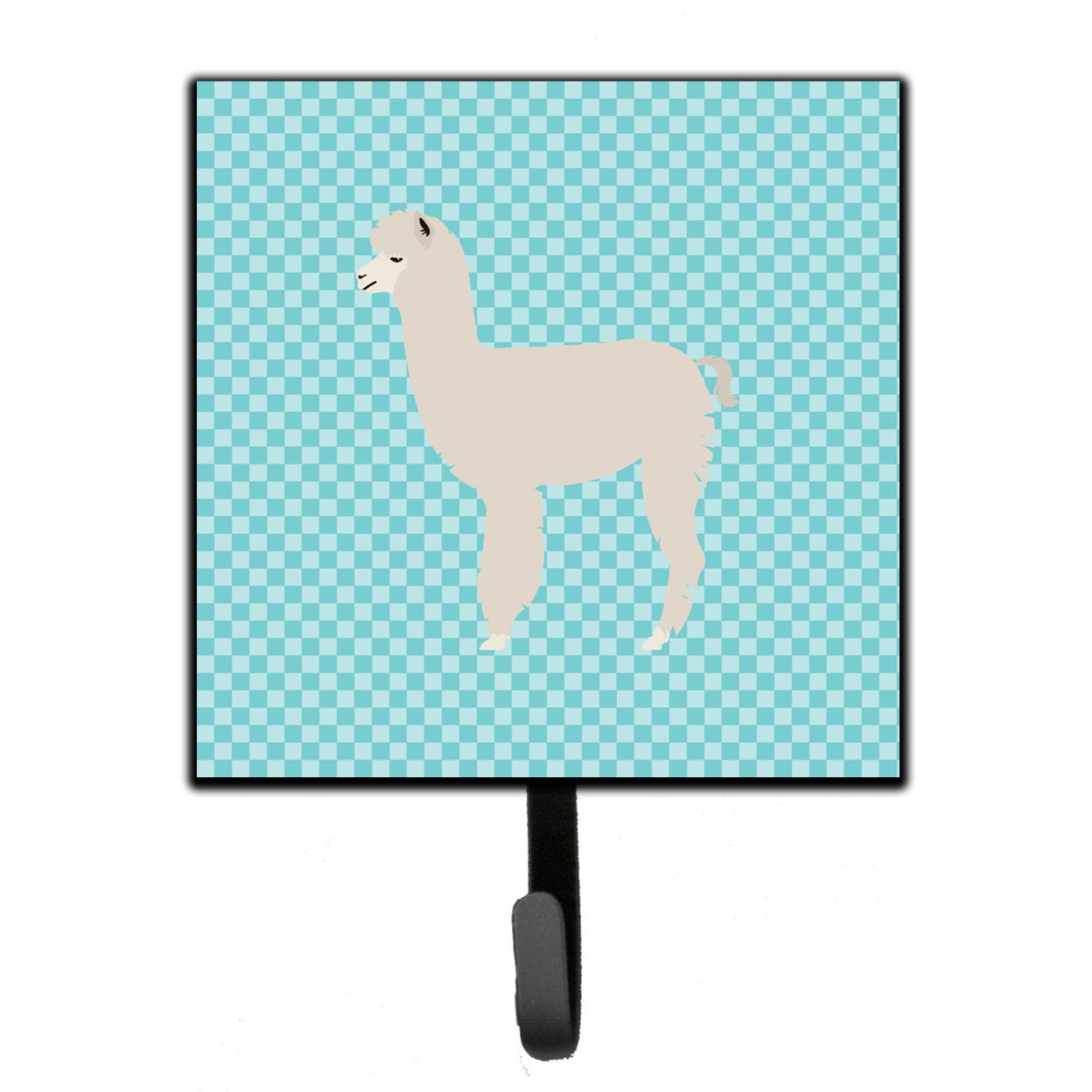 BB8093SH4 Alpaca Blue Check Leash or Key Holder