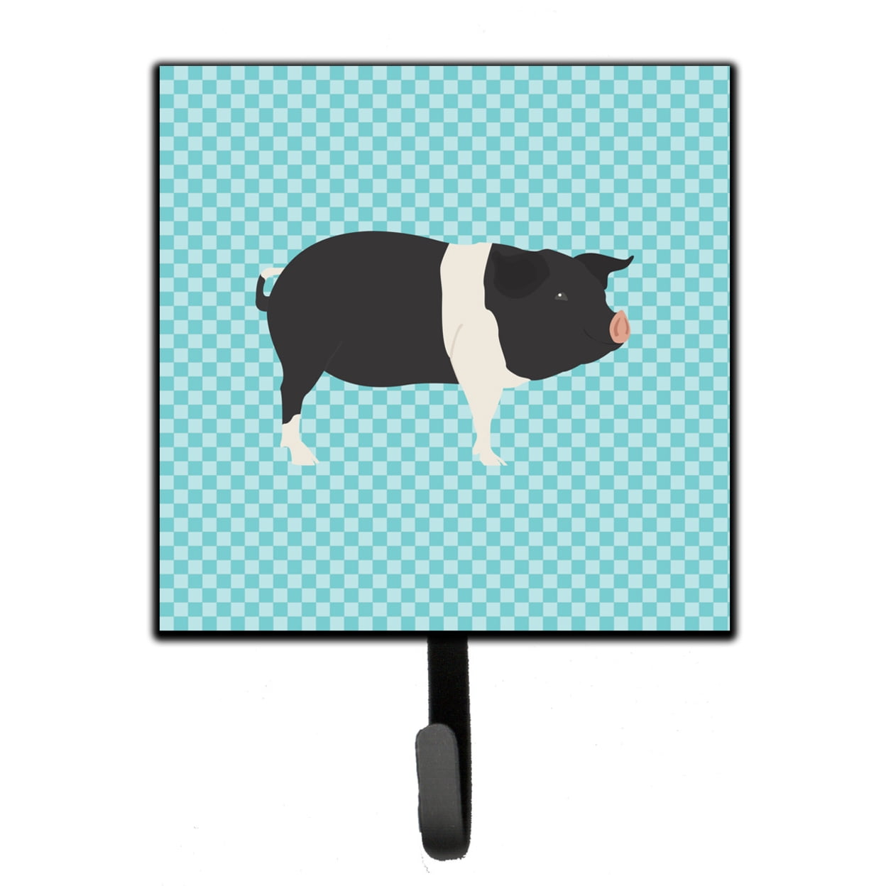 Hampshire Pig Blue Check Leash or Key Holder