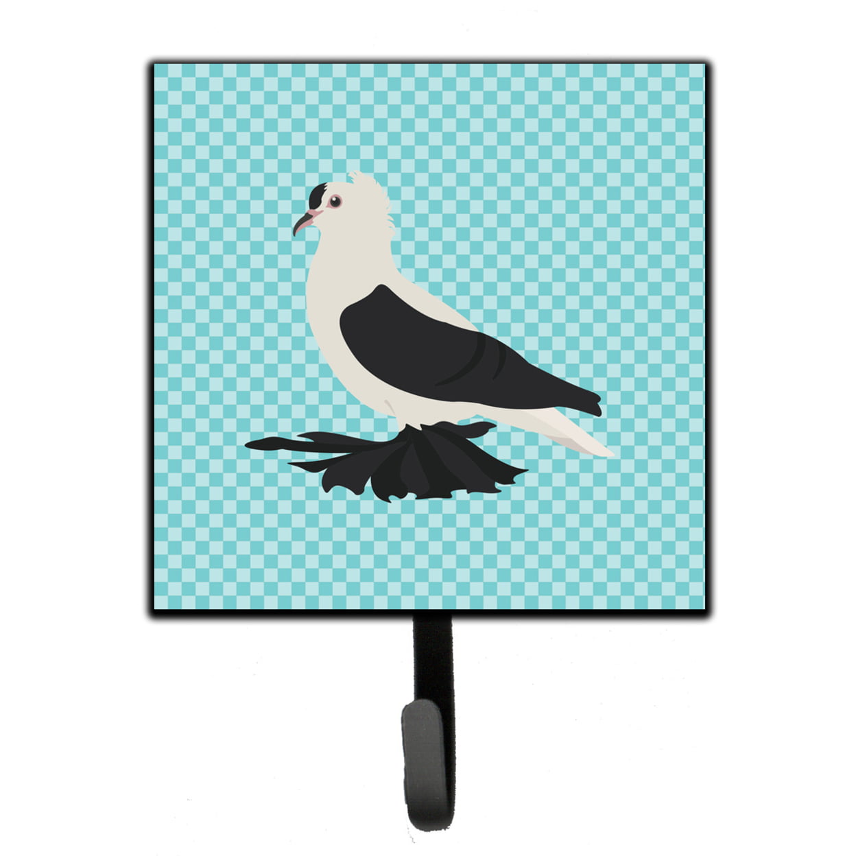 Saxon Fairy Swallow Pigeon Blue Check Leash or Key Holder