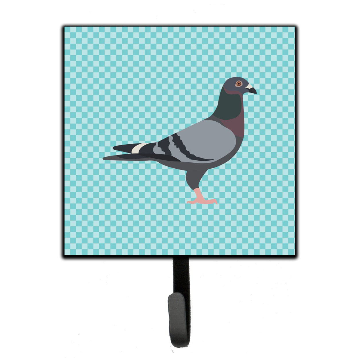 Racing Pigeon Blue Check Leash or Key Holder