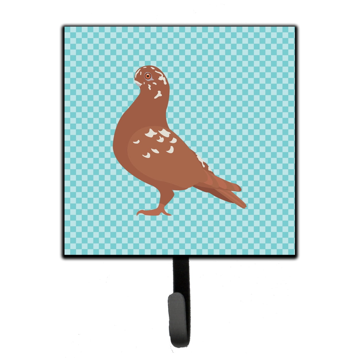 African Owl Pigeon Blue Check Leash or Key Holder