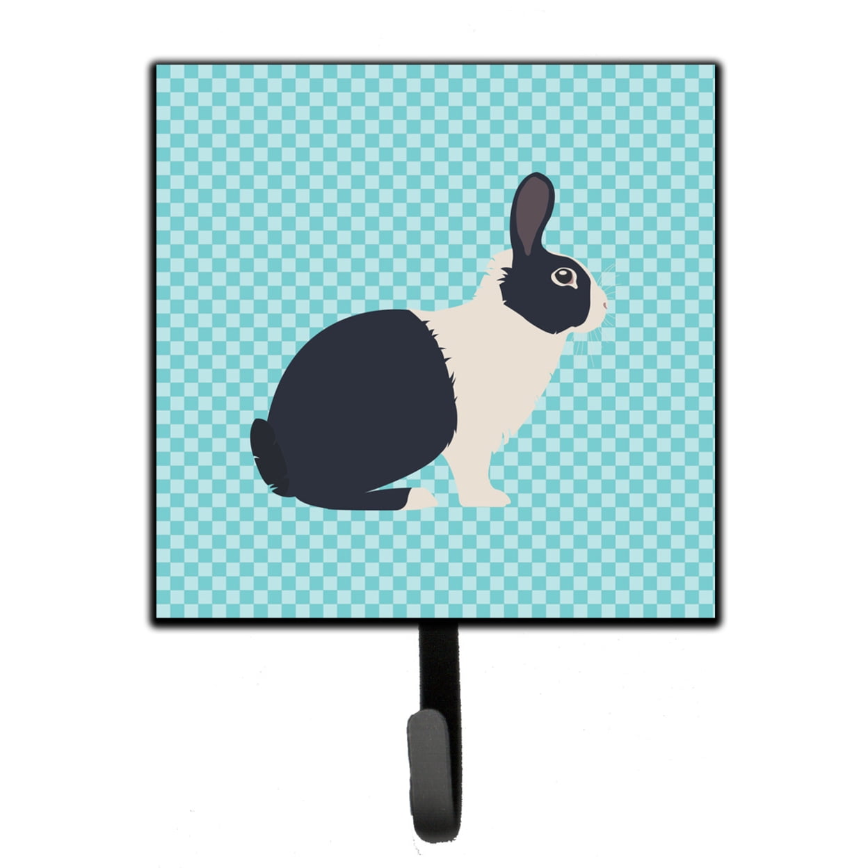 Dutch Rabbit Blue Check Leash or Key Holder