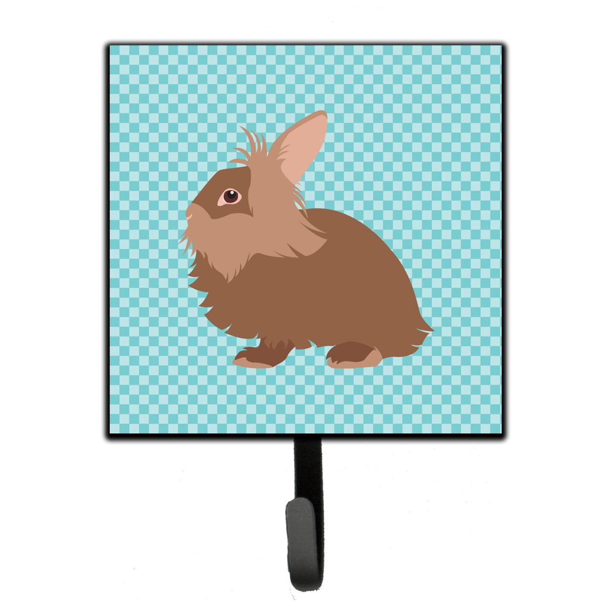 Lionhead Rabbit Blue Check Leash or Key Holder