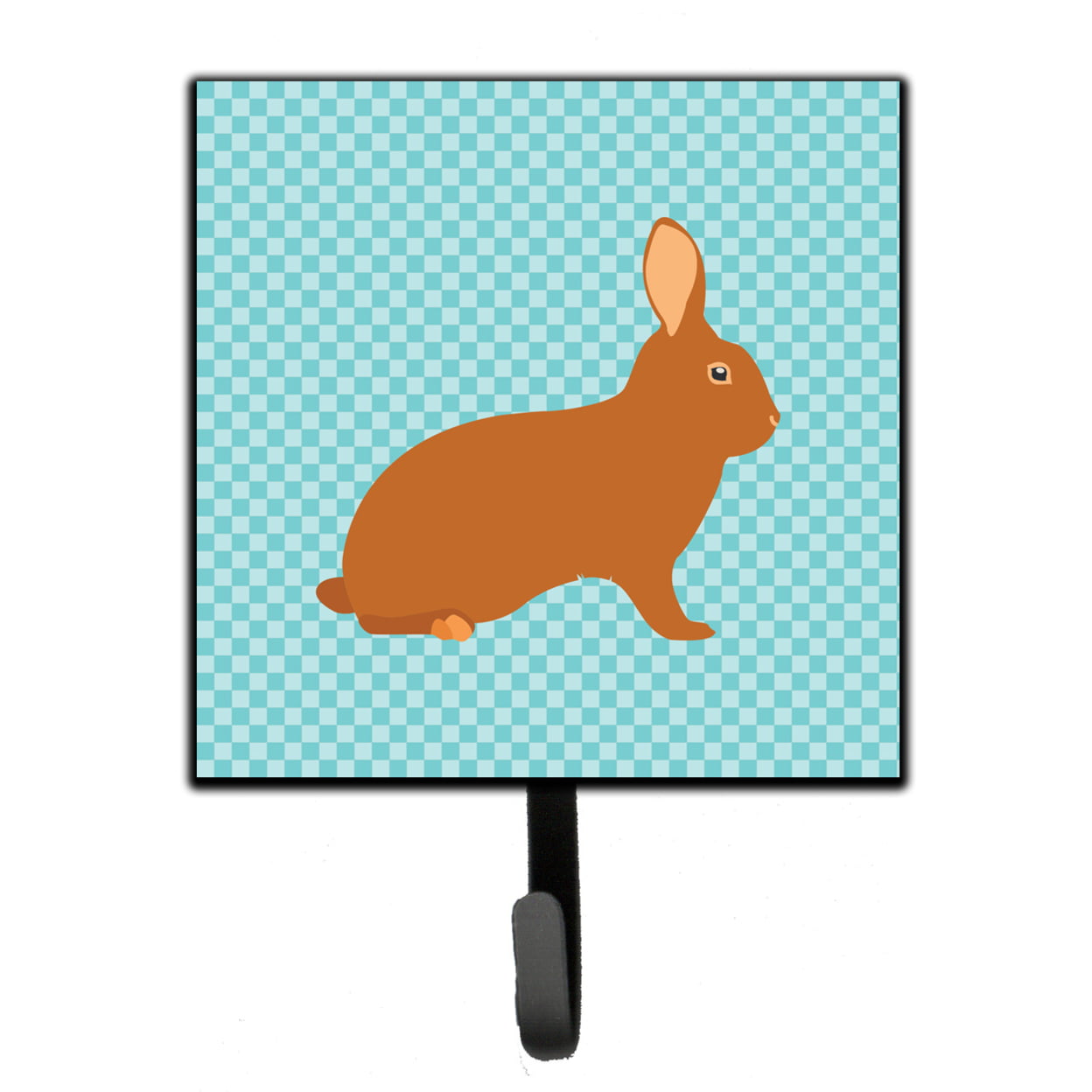 BB8143SH4 Rex Rabbit Blue Check Leash or Key Holder